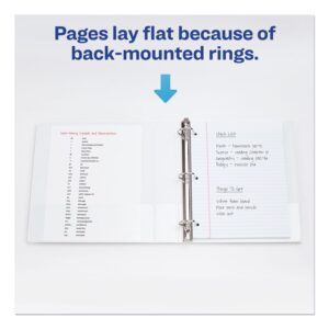 Avery Durable View Binder with Durahinge and 3 Slant Rings, 3" Capacity, 11x8.5, White - Image 3