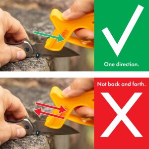 Smith’s JIFF-S 10-Sec Knife & Scissors Sharpener - Right & Left-Handed Scissors - Carbide Blades - Outdoor Sharpener for Pocket, Hunting, Fishing & Kitchen Knives - Handheld Pullover Sharpener - Image 6