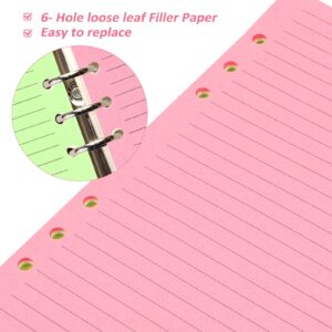 HERFIER 50Pcs A5 Filler Paper Planner Refill Paper Loose Leaf Binder Paper Planner Note Book Filler Paper 8.25x5.58x0.28in - Image 5