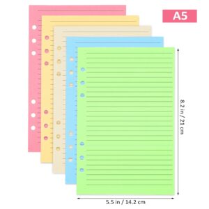 HERFIER 50Pcs A5 Filler Paper Planner Refill Paper Loose Leaf Binder Paper Planner Note Book Filler Paper 8.25x5.58x0.28in - Image 6