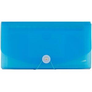 JAM Paper 13 Pocket Expanding File, Blue, 1/Pack, Check Size, 5 x 10 1/2 - Image 3