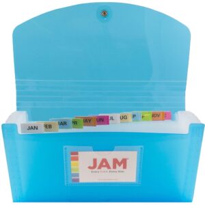 JAM Paper 13 Pocket Expanding File, Blue, 1/Pack, Check Size, 5 x 10 1/2 - Image 4