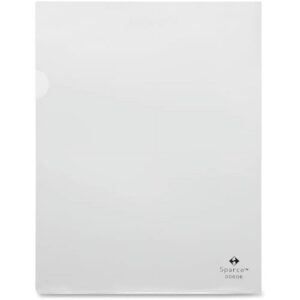 Sparco Transparent Clear Poly File Holders, 10 per Pack - Image 3