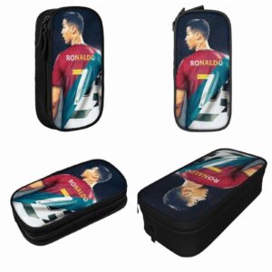 C-R7 Ronaldos Football soccer Pen Box Double Layer Large-capacity Pencil Bag Perfect Gifts - Image 13