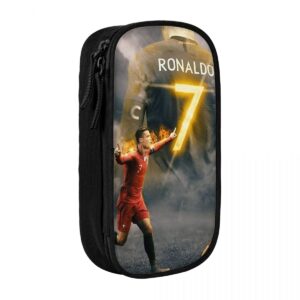 C-R7 Ronaldos Football soccer Pen Box Double Layer Large-capacity Pencil Bag Perfect Gifts - Image 23