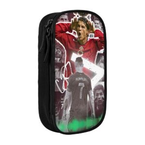 C-R7 Ronaldos Football soccer Pen Box Double Layer Large-capacity Pencil Bag Perfect Gifts - Image 25