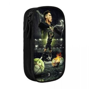 C-R7 Ronaldos Football soccer Pen Box Double Layer Large-capacity Pencil Bag Perfect Gifts - Image 26