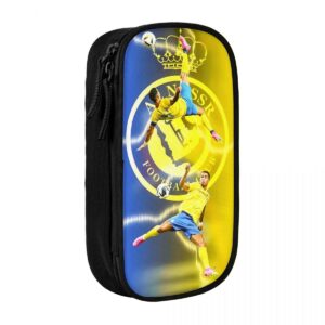 C-R7 Ronaldos Football soccer Pen Box Double Layer Large-capacity Pencil Bag Perfect Gifts - Image 30