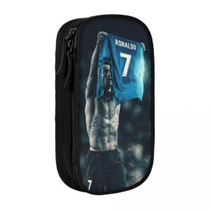 C-R7 Ronaldos Football soccer Pen Box Double Layer Large-capacity Pencil Bag Perfect Gifts - Image 32