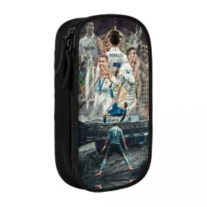 C-R7 Ronaldos Football soccer Pen Box Double Layer Large-capacity Pencil Bag Perfect Gifts - Image 38
