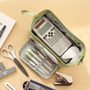 Ameitech Pencil Case,Large Capacity Pencil Pouch Handheld Pen Bag for School Teen Girl Boy,Blue - Image 24