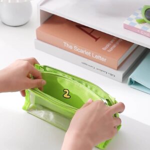GFHFHITJ Plastic Pencil Box Large Capacity Pencil Boxes Clear Boxes with Snap-Tight Lid Stackable Design And Stylish Office Supplies Storage Organizer Box - Image 21