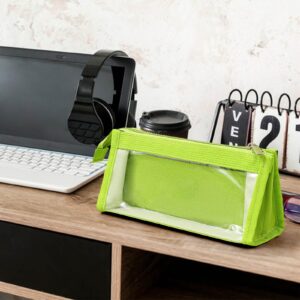 GFHFHITJ Plastic Pencil Box Large Capacity Pencil Boxes Clear Boxes with Snap-Tight Lid Stackable Design And Stylish Office Supplies Storage Organizer Box - Image 24