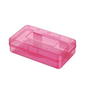 GFHFHITJ Plastic Pencil Box Large Capacity Pencil Boxes Clear Boxes with Snap-Tight Lid Stackable Design And Stylish Office Supplies Storage Organizer Box - Image 25
