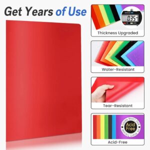 Plastic Folders With Pockets, 2 Pocket Folders Bulk, Heavy Duty File Folders - Image 3