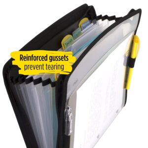 Five Star 7-Pocket Expanding File with Reminder Tabs, 8 1/2" x 11", Black - Image 4
