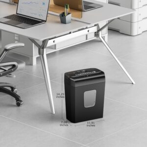 Bonsaii 6-Sheet Cross Cut Paper Shredder with Pink Handle, Compact for Home and Office Use, White - Image 10