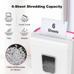 Bonsaii 6-Sheet Cross Cut Paper Shredder with 3.4 Gallon Wastebasket - Image 11