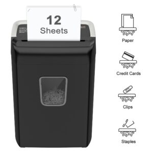 Bonsaii 12-Sheet Cross Cut Paper Shredder for Home Office Use - Image 3