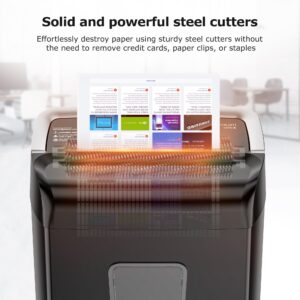 Bonsaii 12-Sheet Cross Cut Paper Shredder for Home Office Use - Image 6