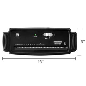 Pen+Gear 6-Sheet Strip Cut Credit Card & Paper Shredder, Black - Image 6