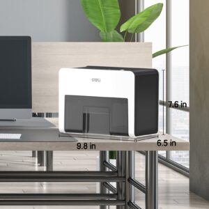 Deli 8-Sheet Paper Shredder Home Office Use Shredder, Mini Desktop Crosscut Shredder with 0.7 Gallon Bin Shred Credit Card/Mail/Staple/Clip, P-4 Security Paper Cutter, White - Image 5