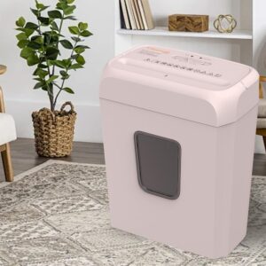 Bonsaii Confidential Shredder, Ideal for home offices, this high-security device shreds up to 6 sheets at once, handling documents, mail, staples, and credit cards, 3.4-gallon bin, White - Image 13