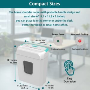 Bonsaii Confidential Shredder, Ideal for home offices, this high-security device shreds up to 6 sheets at once, handling documents, mail, staples, and credit cards, 3.4-gallon bin, White - Image 15
