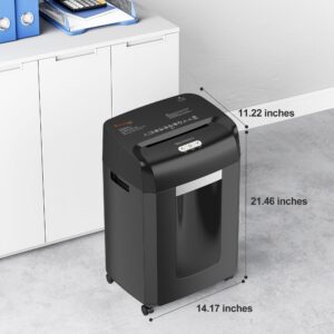 Bonsaii Paper Shredder 18-Sheet Cross Cut Office Shredder 60 Mins Heavy Duty Shredder for Home Office Use - Image 9