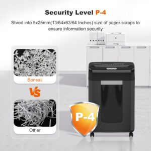 Bonsaii Paper Shredder 18-Sheet Cross Cut Office Shredder 60 Mins Heavy Duty Shredder for Home Office Use - Image 11