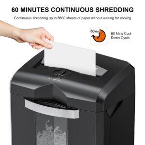 Bonsaii Paper Shredder 18-Sheet Cross Cut Office Shredder 60 Mins Heavy Duty Shredder for Home Office Use - Image 15