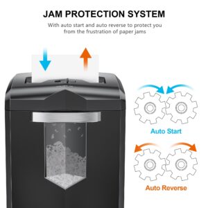 Bonsaii Paper Shredder 18-Sheet Cross Cut Office Shredder 60 Mins Heavy Duty Shredder for Home Office Use - Image 16