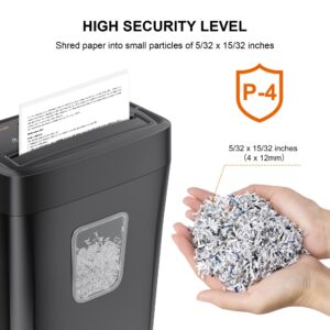 Bonsaii 6-Sheet Micro Cut Paper Shredder for Home Office Use with Portable Handle - Image 4