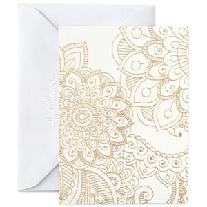 Hallmark Blank Notes (Gold Floral Mandala), Pack of 12 - Image 2