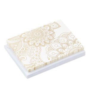 Hallmark Blank Notes (Gold Floral Mandala), Pack of 12 - Image 3