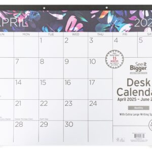 See it Bigger Monthly Desk Pad Calendar Large (22″ x 17″) Blue, 15 month, Apr 2025-Jun 2026 - Image 1