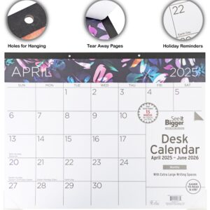 See it Bigger Monthly Desk Pad Calendar Large (22″ x 17″) Blue, 15 month, Apr 2025-Jun 2026 - Image 2