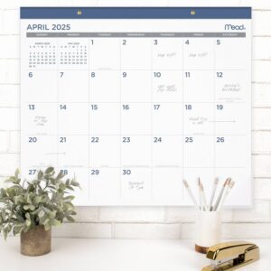 Mead Core Monthly Desk Pad Calendar Large ( 21.75" x 17") Blue 15 Month April 2025 - June 2026 - Image 3