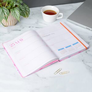 Think Ink Monthly Weekly Large (8" x 10") Pink Bows 15 Month Apr 2025 - Jun 2026 Hard Cover Planner - Image 2