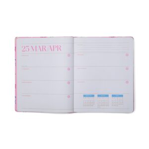 Think Ink Monthly Weekly Large (8" x 10") Pink Bows 15 Month Apr 2025 - Jun 2026 Hard Cover Planner - Image 11