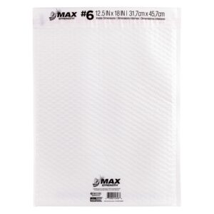 Duck Max Strength Self-Sealing Poly Bubble Mailer 6, 12.5" x 18.5", Solid White - Image 4