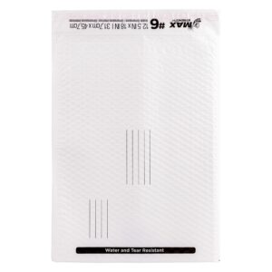 Duck Max Strength Self-Sealing Poly Bubble Mailer 6, 12.5" x 18.5", Solid White - Image 9