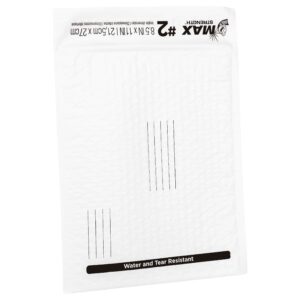 Duck Max Strength Self-Sealing Poly Bubble Mailer 2, 8.5" x 11", Solid White - Image 3