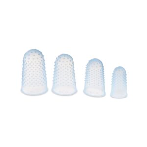 Pen+Gear Silicone Fingertip Protectors, Translucent Blue, 12 Count - Image 4