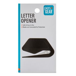 Pen+Gear Stainless Steel Blade Letter Opener, Black - Image 9