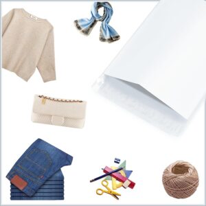 White Poly Mailers 10" x 13", 100 Pcs Large Poly Mailers for Small Business Self-Seal Shipping Bags for Clothing, Shipping Envelopes, Packaging Bags, Mailing Poly Bags - Image 7