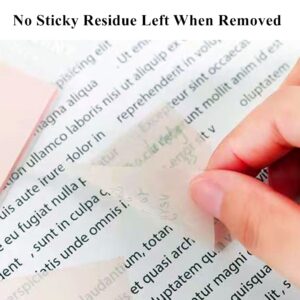 Sticky Notes Transparent Clear Translucent Sticky Tabs 3"x3" Waterproof Book Annotation Supplies for Home Office 560 Pcs - Image 3