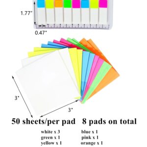 Sticky Notes Transparent Clear Translucent Sticky Tabs 3"x3" Waterproof Book Annotation Supplies for Home Office 560 Pcs - Image 7