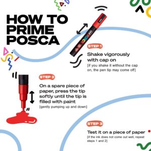 POSCA PC-3M Water-Based Paint Markers, Fine Tip (0.9-1.3mm), Assorted Colors, 8 Count - Image 5