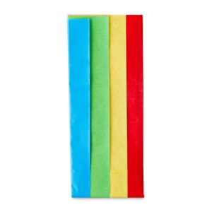 Hello Hobby Primary Multicolor Tissue Paper Squares, 20" x 20", 6 Sheets - Image 1